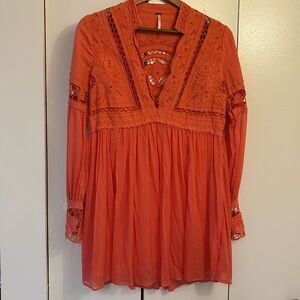 Free People In Dreamland Crochet Knit Dress